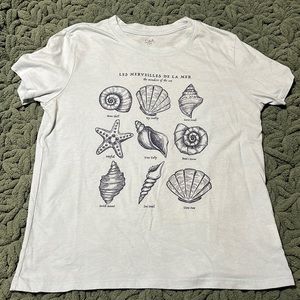 C&A blue seashells tee